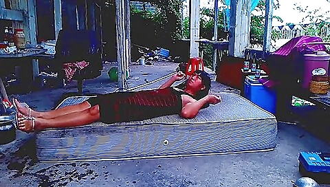 Asian girl gets on the phone and makes a porn video