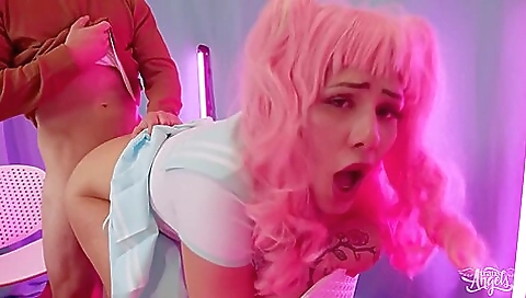 A big booty girl is fucked a lot in the back by my cock