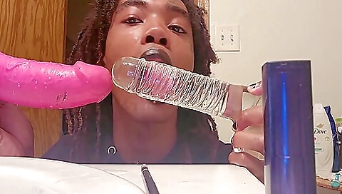 Ebony chick gets footjob and fucked by stepbrother