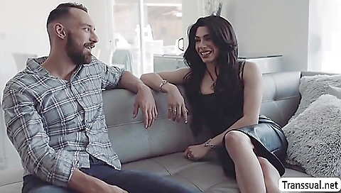 Sexy brunette gets her ass fucked and her pussy drilled hard