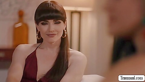 Latina hottie deepthroated by her big cock partner